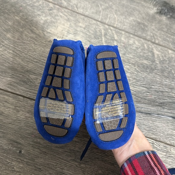 NEW • Janie and Jack • Boys Royal Blue Suede Leather Driving Shoe Loafer - Picture 3 of 3